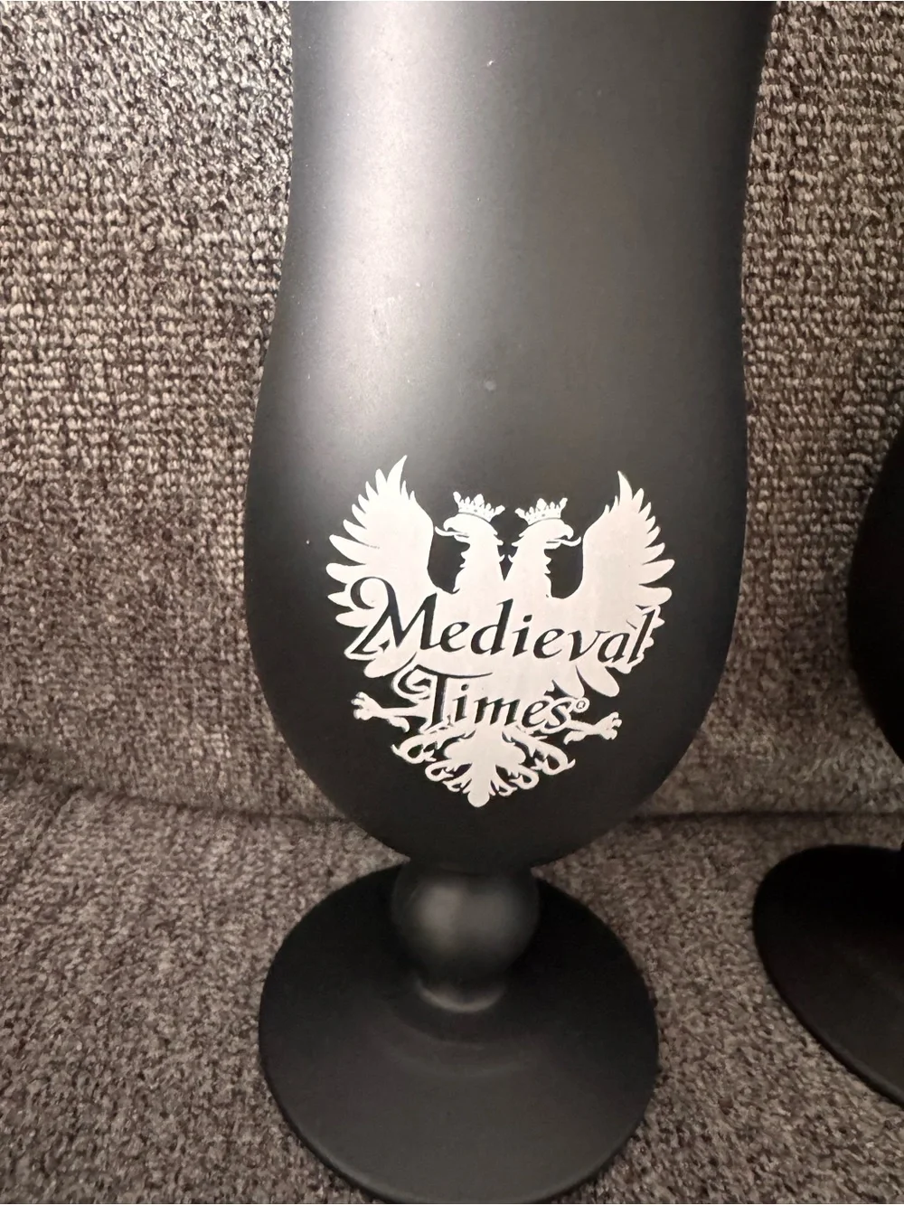 Medieval Times Black Branded Decorative Goblet - Pair